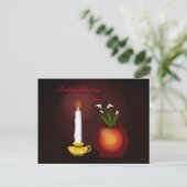 Imbolc Imbolg Candle and Snowdrops Brid Brighid Briefkaart (Staand voorkant)