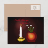 Imbolc Imbolg Candle and Snowdrops Brid Brighid Briefkaart (Voorkant / Achterkant)