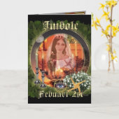 Imbolc Kaart (Gele Bloem)