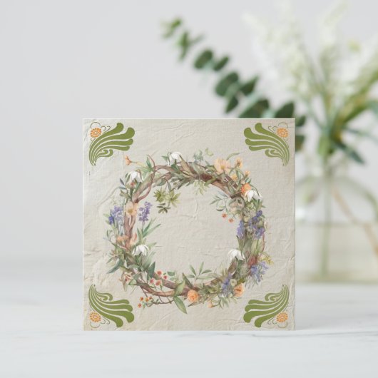 Imbolc Krans Pagina Feestdag Wenskaart Kaart (Staand voorkant)