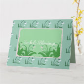 Imbolc Lente Sneeuwklokjes in Groen Kaart (Gele Bloem)