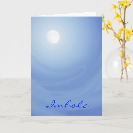 Imbolc Peace Moonscape Kaart (Gele Bloem)