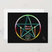 Imbolc Pentacle Briefkaart (Voorkant / Achterkant)