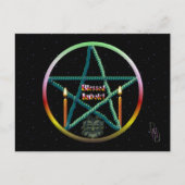 Imbolc Pentacle Briefkaart (Voorkant)
