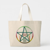 Imbolc Pentacle Grote Tote Bag (Achterkant)
