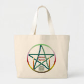 Imbolc Pentacle Grote Tote Bag (Voorkant)