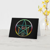 Imbolc Pentacle Kaart (Gele Bloem)