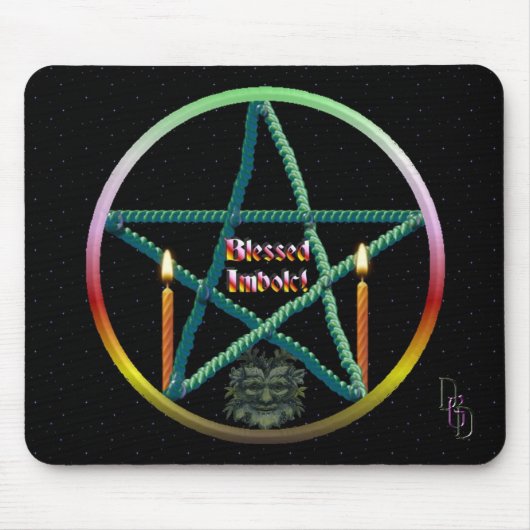 Imbolc Pentacle Muismat (Voorkant)
