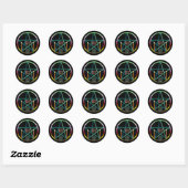 Imbolc Pentacle Ronde Sticker (Vel)