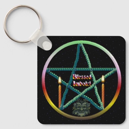 Imbolc Pentacle Sleutelhanger (Voorkant)
