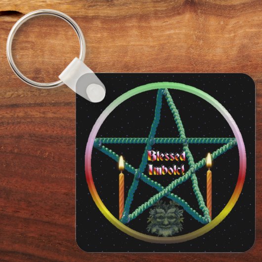 Imbolc Pentacle Sleutelhanger (Voorkant)