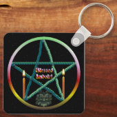 Imbolc Pentacle Sleutelhanger (Achterkant)