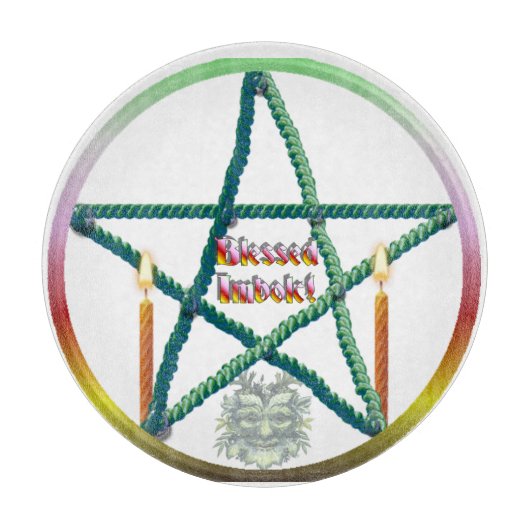 Imbolc Pentacle Snijplank (Voorkant)