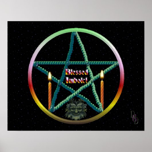 Imbolc Pentakel Poster (Voorkant)