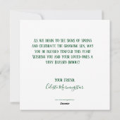 Imbolc Spiral Sunshine Candlelight & Greenery Feestdagenkaart (Achterkant)