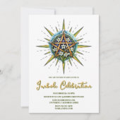 Imbolc Sunshine Snowdrop Pentacle Pagan Holiday Kaart (Voorkant)