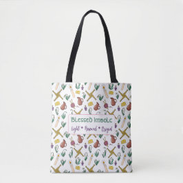 Imbolc-tas Pagan Seizoenspatroon met Brigid Tote Bag