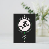 Imbolische zegeningen, heks briefkaart (Staand voorkant)