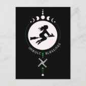 Imbolische zegeningen, heks briefkaart (Voorkant)