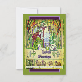 Imbolk Blessings Abundance Heath Wisdom Kaart