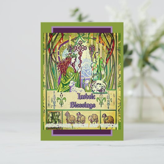 Imbolk Blessings Abundance Heath Wisdom Kaart (Staand voorkant)