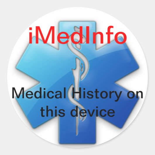 iMedInfo Ronde Sticker (Voorkant)