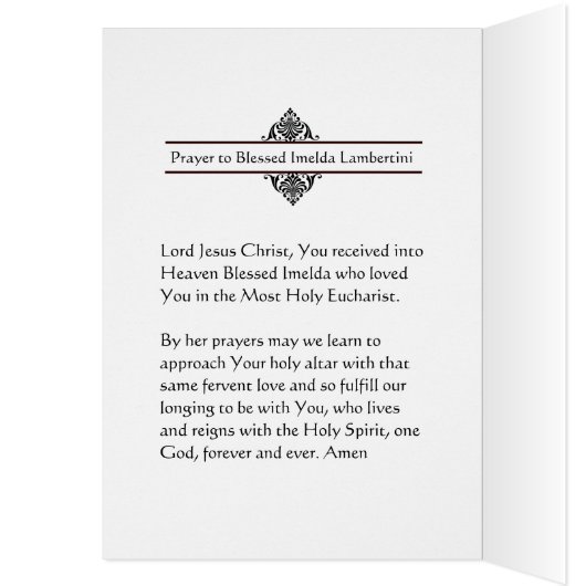 Imelda Lambertini Prayer (Binnen (Links))