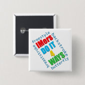 IMers doen het 4 manieren Vierkante Button 5,1 Cm (Voorkant /achterkant)