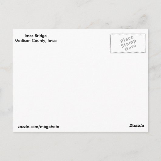 Imes Bridge Briefkaart (Achterkant)