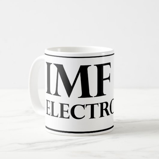 IMF Electronics logo Koffiemok (Voorkant links)