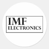 IMF Electronics logo Ronde Sticker (Voorkant)