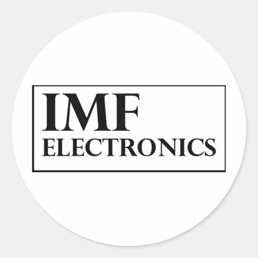 IMF Electronics logo Ronde Sticker (Voorkant)