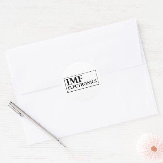 IMF Electronics logo Ronde Sticker (Envelop)