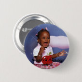 img034, Happy 1st Birthday Andrea! Ronde Button 5,7 Cm (Voorkant /achterkant)