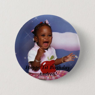img034, Happy 1st Birthday Andrea! Ronde Button 5,7 Cm