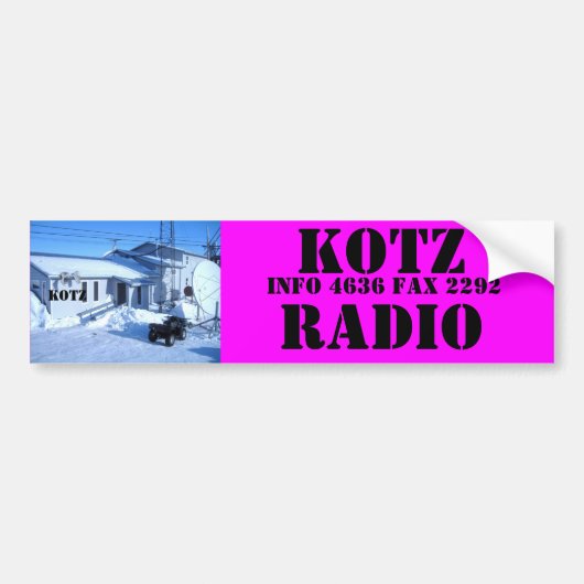 IMG_0319, KOTZ RADIO BUMPERSTICKER (Voorkant)