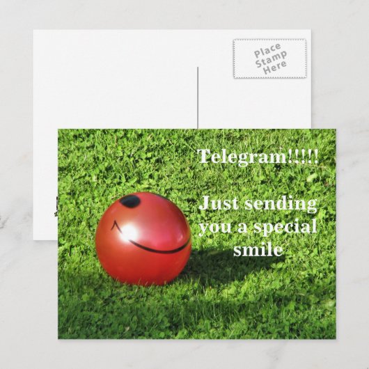 IMG_0530, Telegram!!!!!! Ik stuur je gewoon een sp Briefkaart (Voorkant / Achterkant)