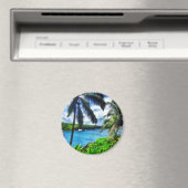 IMG_1122 4 Hawaïaanse Scène Zwart Zandstrand Magneet (Insitu (Vaatwasser))