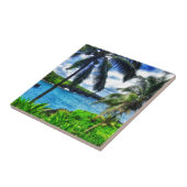 IMG_1122 4 Hawaiian Scene Tegeltje (Zijkant)