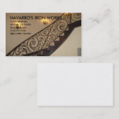 IMG_4575, NAVARRO'S IRON WORKS, 12180 ARNO RD... VISITEKAARTJE (Voorkant / Achterkant)