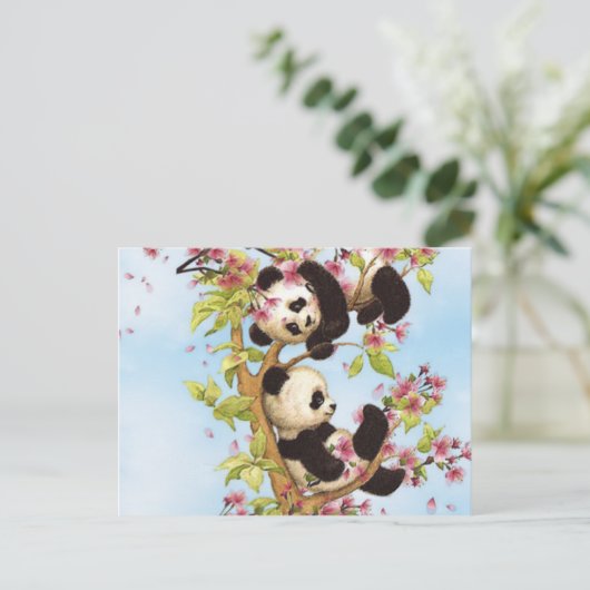 IMG_7386.PNG schattige en kleurrijke panda ontworp Briefkaart (Staand voorkant)