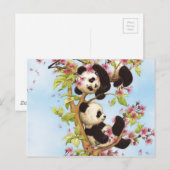 IMG_7386.PNG schattige en kleurrijke panda ontworp Briefkaart (Voorkant / Achterkant)