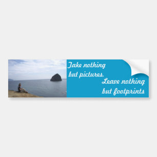 IMGP2779, neem niets dan afbeeldingen, Verlaat nie Bumpersticker