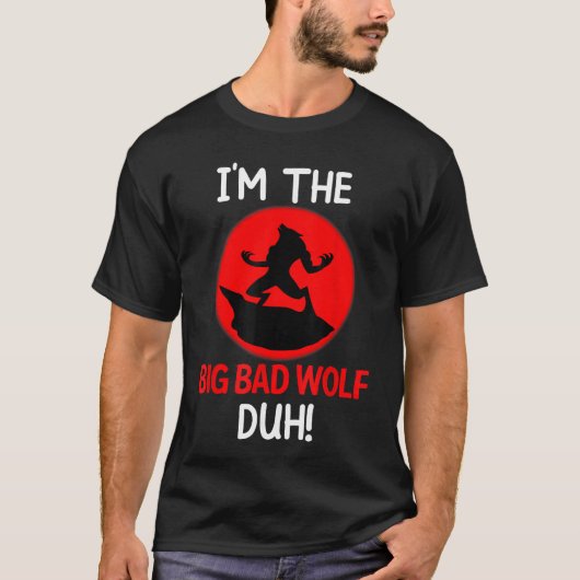 Imhe Bad Wolf Duh Costume Funny DIY Halloween Part T-shirt (Voorkant)
