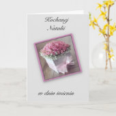Imieniny - Persoonlijke Poolse naamdagkaart Kaart (Gele Bloem)