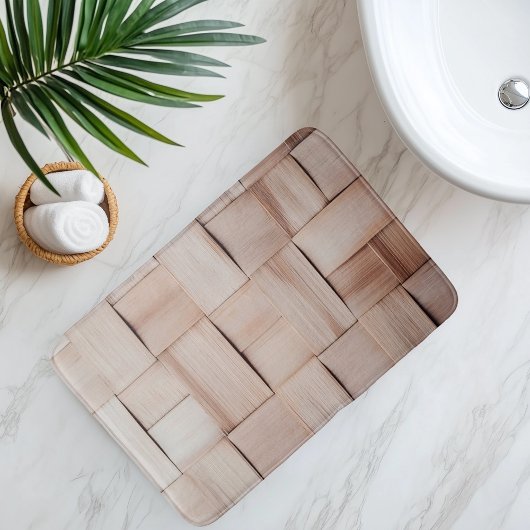 imitatie bamboeweefsel badmat
