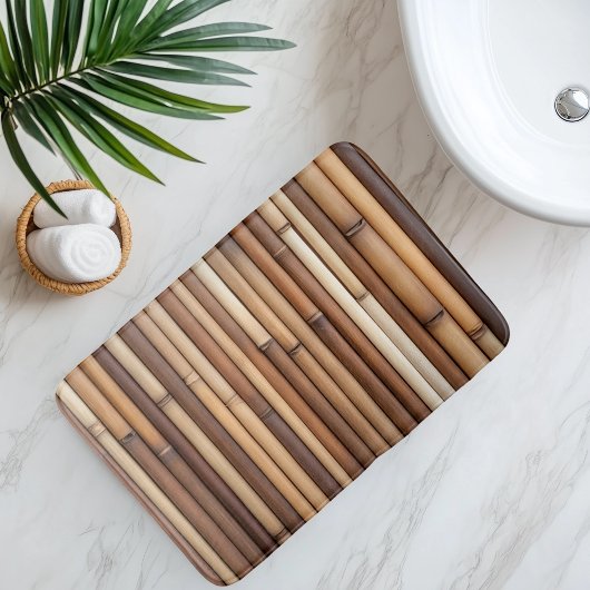 imitatie bamboeweefsel badmat