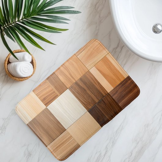 Imitatie Houten Tegel Badmat