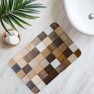 Imitatie Houten Tegels Badmat