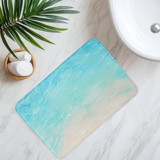 Imitatie Strand Zand Onder Helder Water Anime Styl Badmat